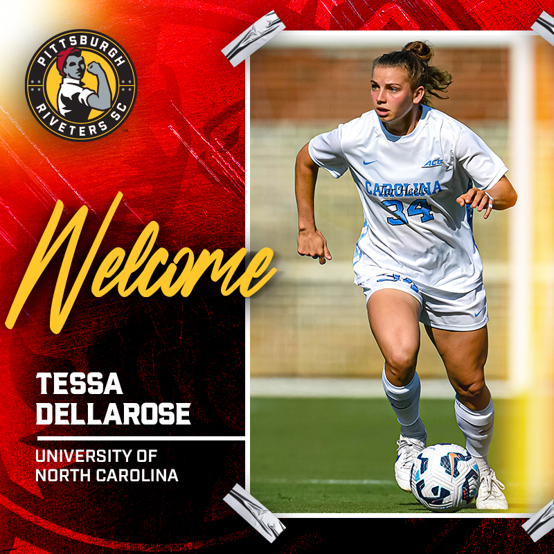 Pittsburgh Riveters SC player Tessa Dellarose dribbling a soccer ball 